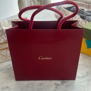 Cartier red gold shopping bag for jewelry accessories